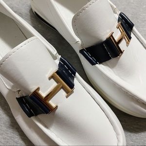 WHITE CLOSED TOE SLIP ON LOAFERS/SANDALS BRAND NEW SIZE US 10